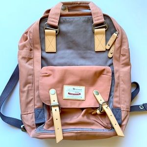himawari Backpack Bag Laptop Pink Gray EUC
